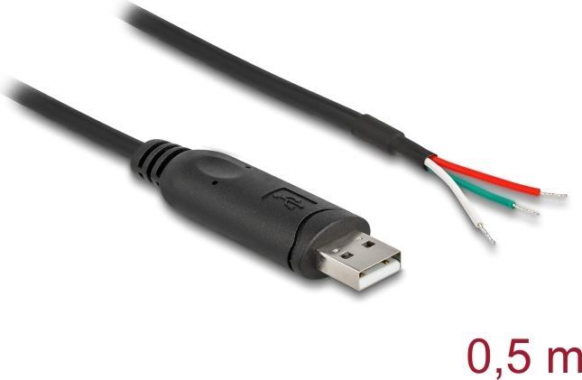 Cavo adattatore Delock USB 2.0 Tipo-A a seriale RS-485 3 x estremitÃƒÂ  del cavo aperte 0,5 m