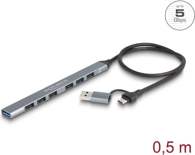 Delock Hub USB sottile a 7...