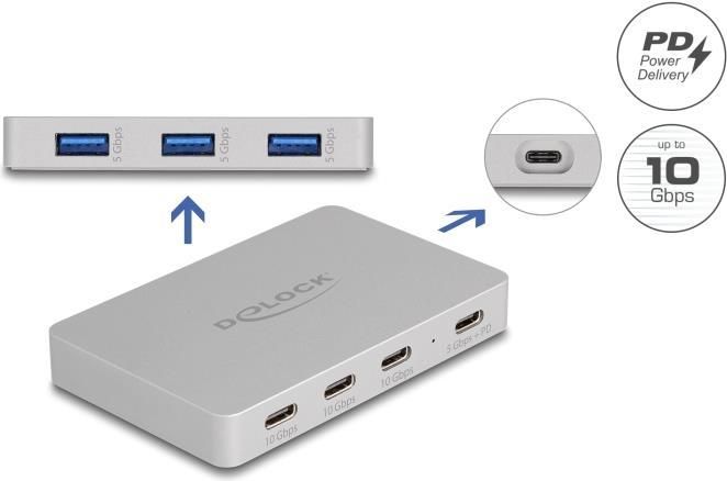 Delock Hub USB a 7 porte...