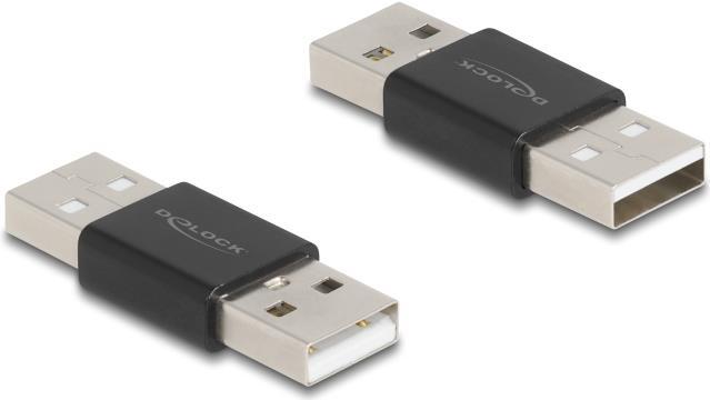 DeLOCK Adattatore Gender Changer USB 2.0 Tipo-A da maschio a maschio in metallo (Delock - USB-adapter - USB 2.0 A til U)