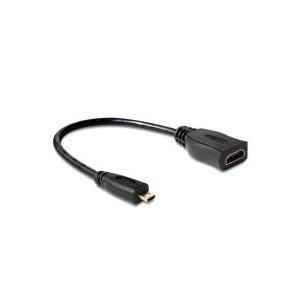 DeLOCK 65391 cavo HDMI 0,23 m HDMI tipo A [Standard] HDMI tipo D [Micro] Nero (Delock High Speed HDMI with Ethernet -)
