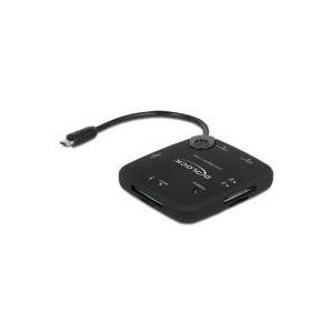 DeLOCK 65529 lettore di schede USB 2.0 Nero (Delock Micro USB OTG Card Reader + 3 p)