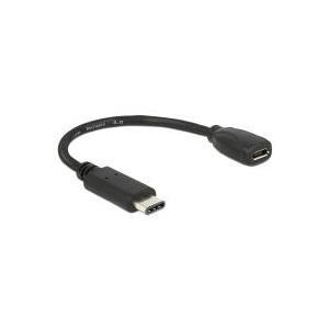 DeLOCK 65578 cavo USB USB 2.0 015 m USB C Micro-USB B Nero (Delock - USB-C adapter - USB-C til Mic)