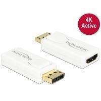 DeLOCK Adattatore video/Lyd DisplayPort/HDMI Hvid