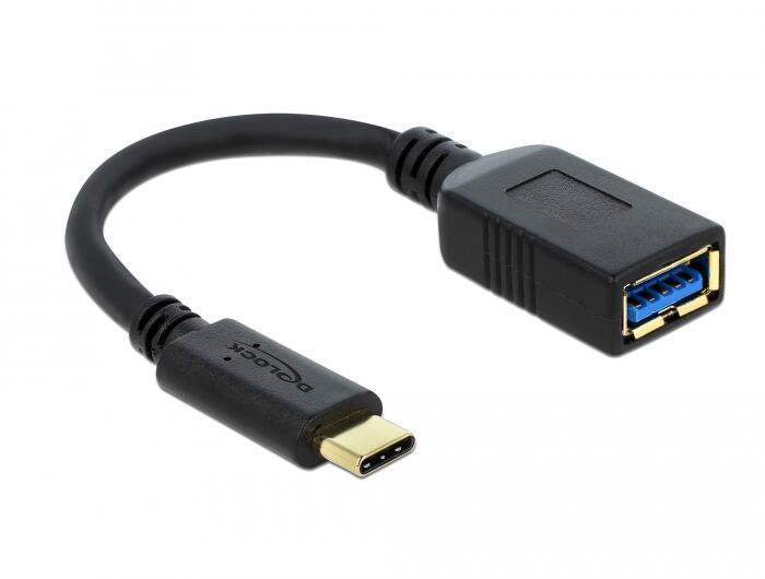 DeLOCK 0.15m USB 3.1 cavo USB USB 3.2 Gen 2 3.1 Gen 2 015 m USB C USB A Nero (Delock - USB-C adapter - USB Type A ti)