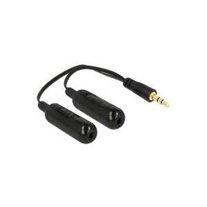 DeLOCK 0.19m, 3.5mm/2x3.5mm cavo audio 0,19 m Nero (Delock lydsplitter - 19 cm)