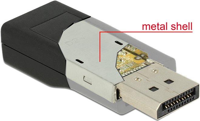 Adattatore Delock DisplayPort 1.2 maschio HDMI femmina nero