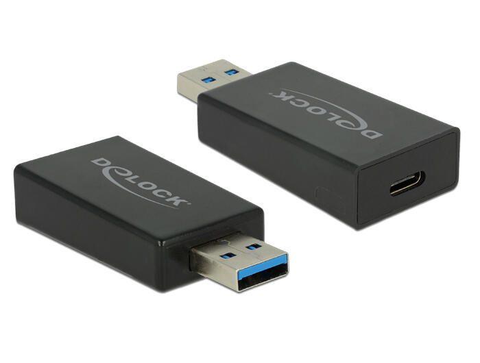 Der Konverter von Delock ermglicht die Verbindung eines Gertes mit USB Type-C Stecker an eine USB Typ-A Schnittstelle. Anschlss