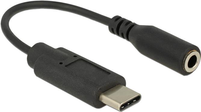 DeLOCK 65842 cavo per cellulare Nero 0,14 m USB C 3.5mm (Delock - lyd adapter - USB-C til stere)
