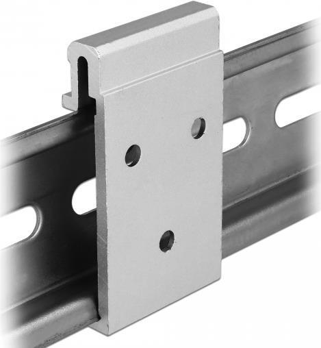 Clip di montaggio in alluminio Delock per guida DIN