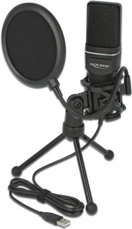 Delock Set microfono a condensatore USB - per podcast, giochi e canto