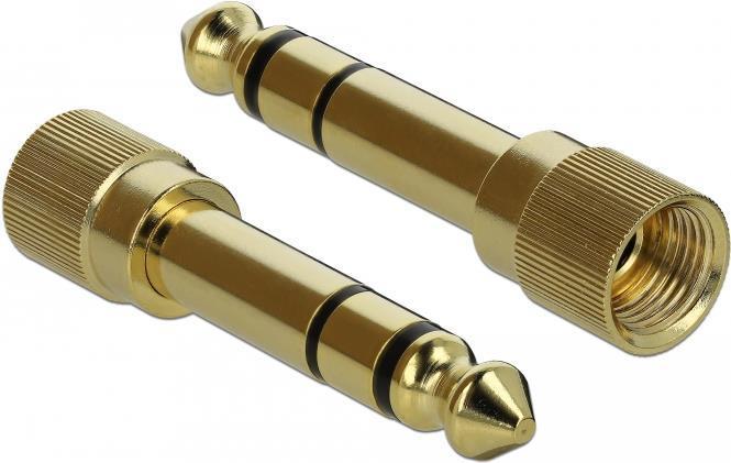 Adattatore Delock da spina jack da 6,35 mm a presa jack da 3,5 mm a 3 pin