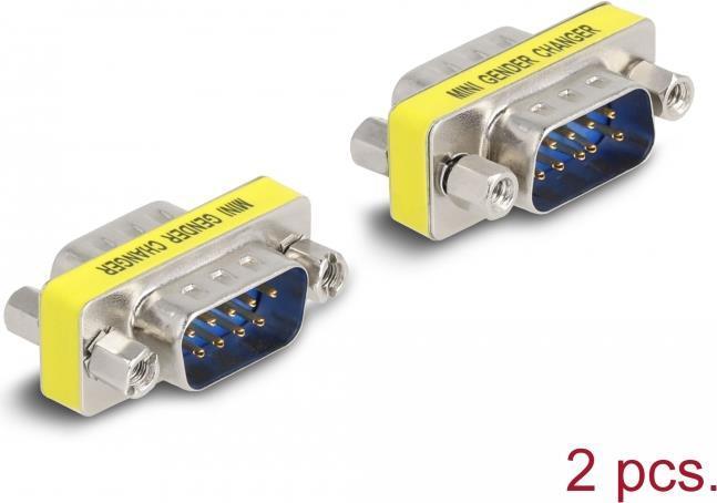 Delock Commutatore di genere D-Sub a 9 pin da maschio a maschio (dadi) 2 pezzi