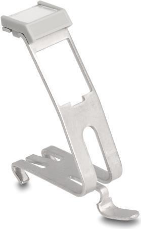 Delock Supporto Keystone con campo di etichettatura 1 porta per guida DIN in metallo