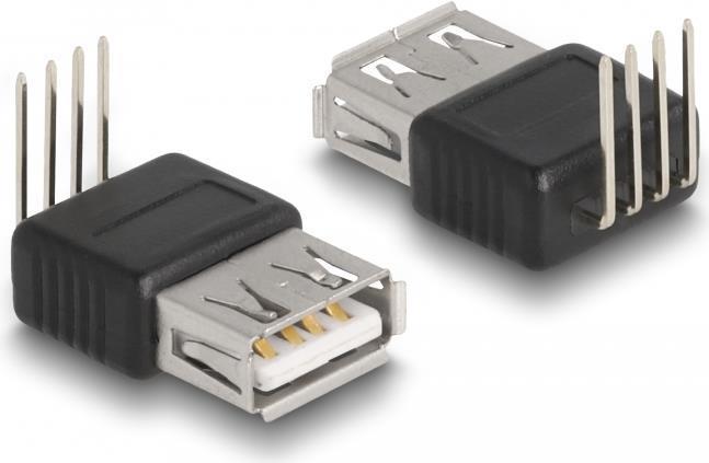 Adattatore Delock USB 2.0 Tipo A femmina a 4 pin angolato a 90Ã‚Â°