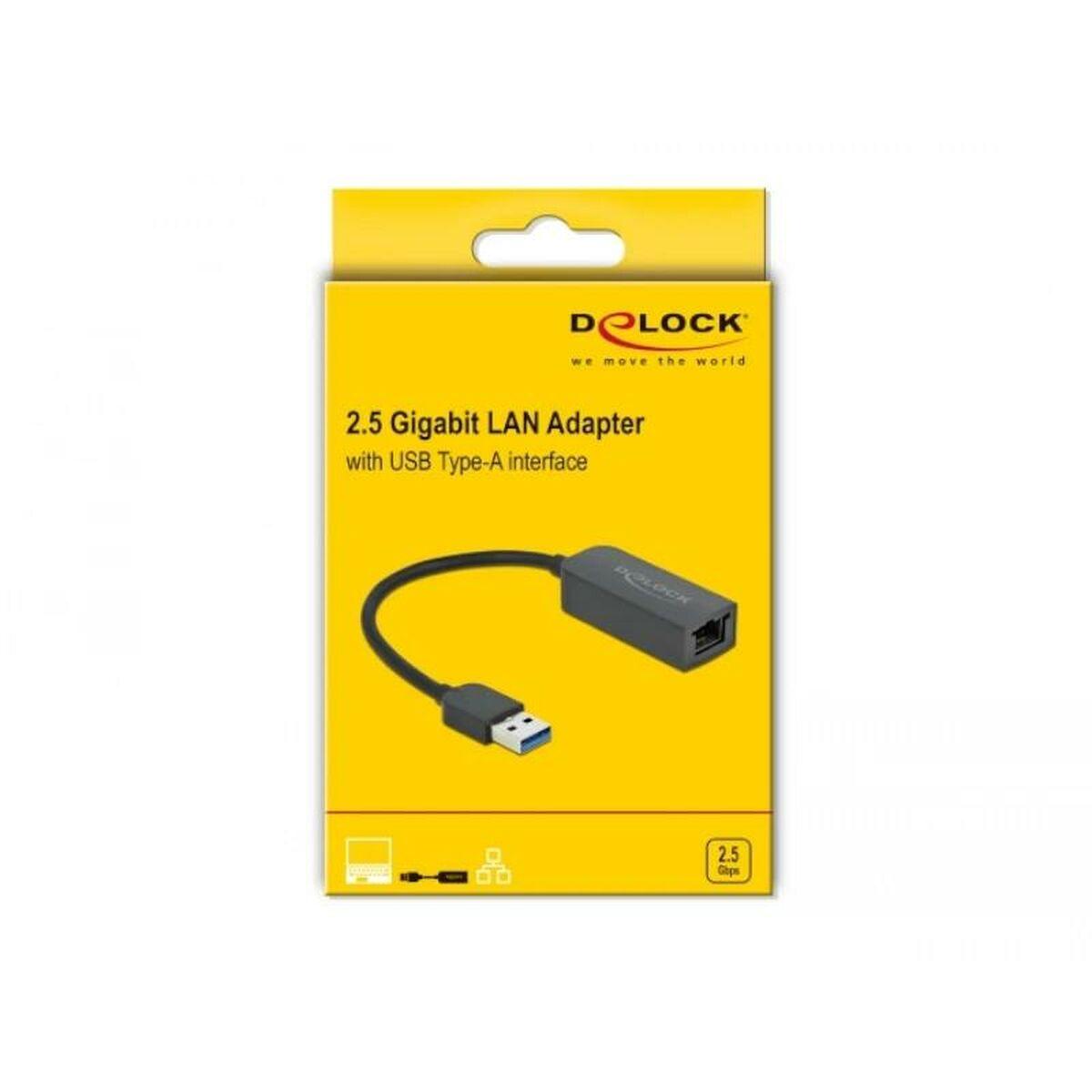DeLOCK Adattatore USB Tipo-A maschio per 25 Gigabit LAN compatto (Delock - netvrksadapter - USB 3.2 Gen)