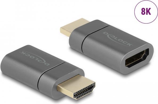 Delock Adattatore HDMI maschio a femmina 8K 60 Hz magnetico