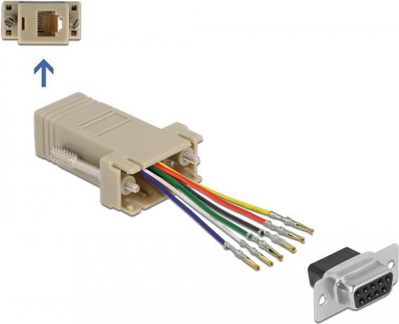 Kit di montaggio adattatore da presa D-Sub a 9 pin a presa RJ12 6P/6C