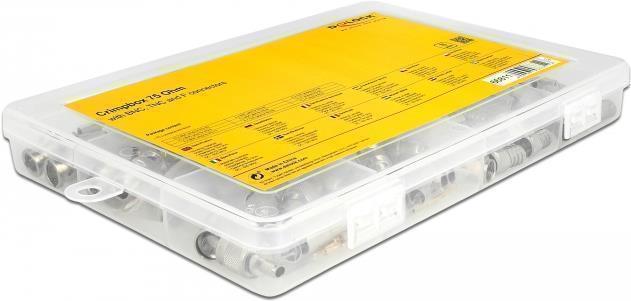 Delock scatola a crimpare 70 pezzi 75 Ohm con connettori BNC, TNC e F