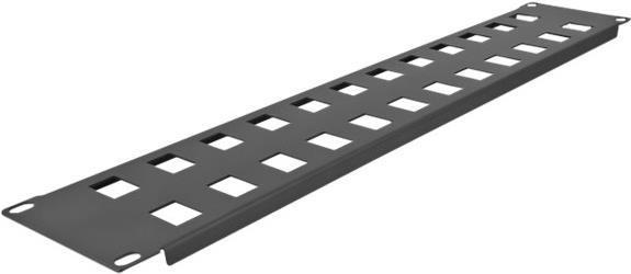 Delock Pannello patch Keystone da 19" 24 porte 2 HE nero