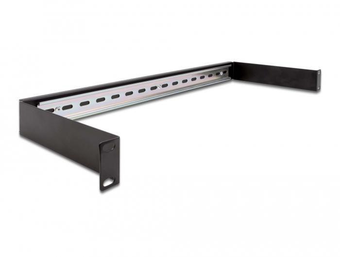 Delock Pannello per guida DIN da 19" 1 U nero