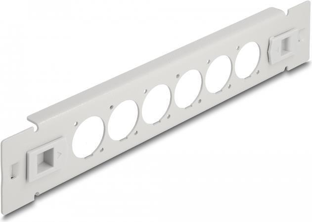 Delock Pannello patch tipo D da 10" a 6 porte grigio senza attrezzi
