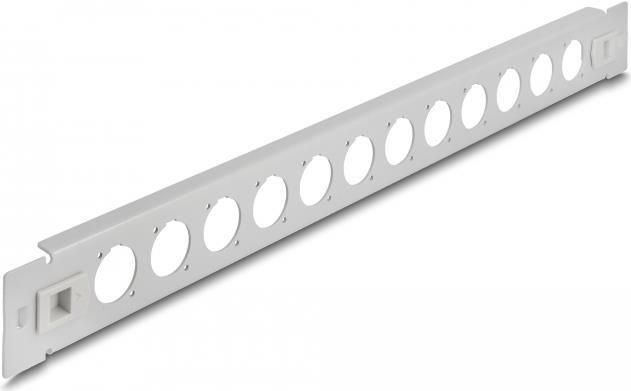 Delock Pannello patch da 19" tipo D a 12 porte grigio senza attrezzi