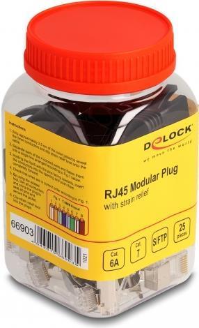 Delock - Connessione di rete - RJ-45 (M) - S/FTP - CAT 6a/7 (confezione da 25)