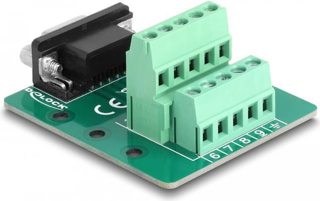 Delock - Adattatore seriale - Blocco di connessione da DB-9 (W) a 10 pin