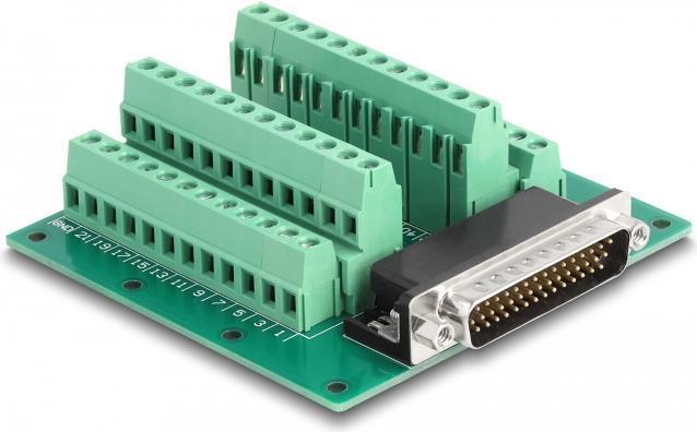 Delock Connettore D-Sub HD a 44 pin alla morsettiera per guida DIN