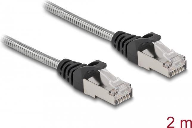 Delock Cavo RJ45 Cat.6A U/FTP con guaina metallica 2 m