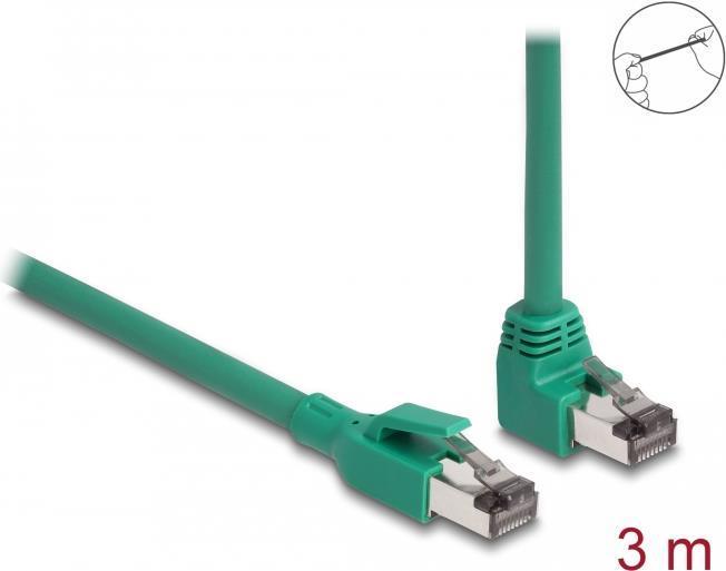 Delock Cavo di rete RJ45 PROFINET SF/UTP 90Ã‚Â° angolato 3 m verde