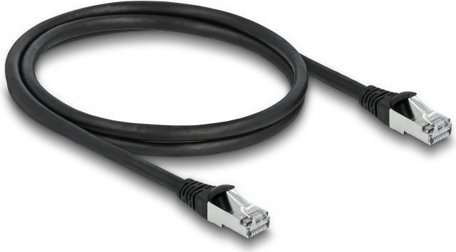 Delock Cavo di rete RJ45 Cat.6A S/FTP PUR da esterno 1 m nero