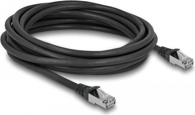 Delock Cavo di rete RJ45 Cat.6A S/FTP PUR da esterno 5 m nero