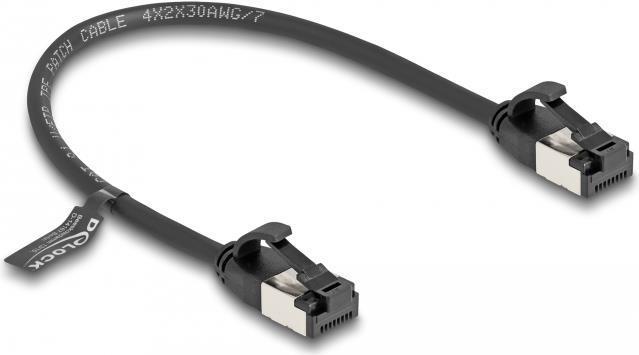 Delock Cavo RJ45 da spina a spina Cat.8.1 flessibile da 0,25 m nero