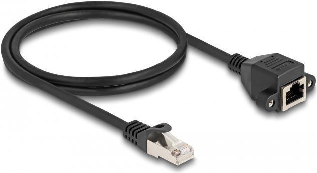 Delock Cavo di prolunga RJ50 maschio-femmina S/FTP da 1 m nero