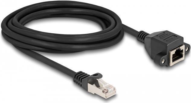 Delock Cavo di prolunga RJ50 maschio-femmina S/FTP da 3 m nero