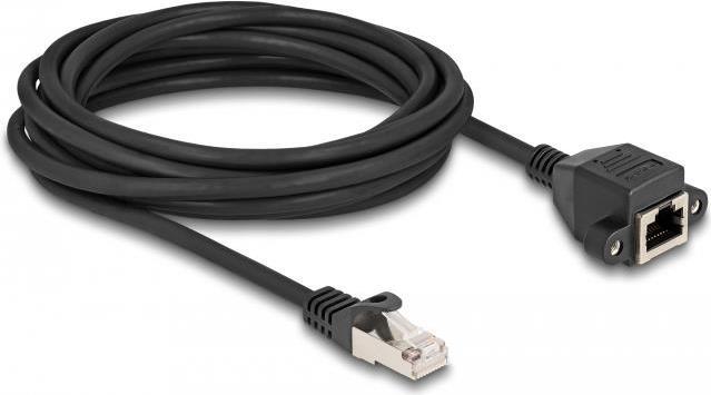 Delock Cavo di prolunga RJ50 maschio-femmina S/FTP da 5 m nero