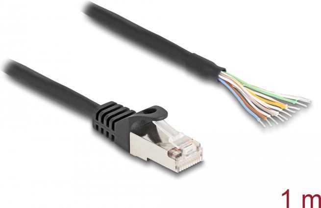 Delock cavo spina RJ50 per aprire le estremitÃƒÂ  del cavo S/FTP 1 m nero