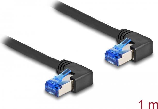 Delock Cavo di rete RJ45 Cat.6A S/FTP ad angolo retto da 1 m nero