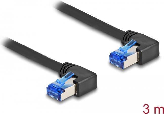 Delock Cavo di rete RJ45 Cat.6A S/FTP ad angolo retto da 3 m nero