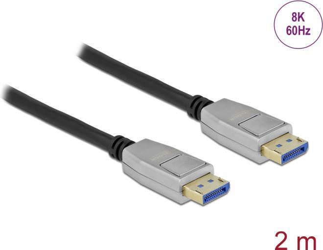 Delock Cavo DisplayPort 10K 60 Hz 54 Gbps custodia in metallo 2 m