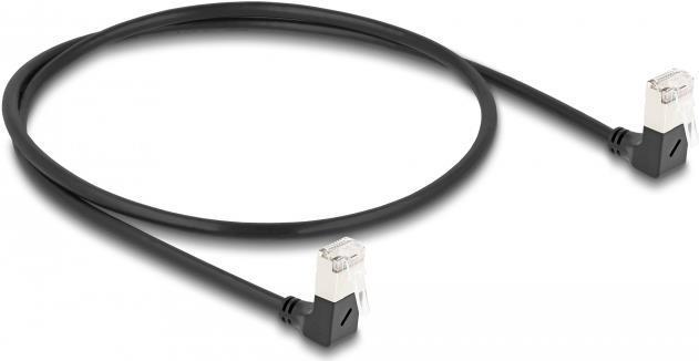 Delock Cavo di rete RJ45 Cat.6A S/FTP Slim 90Ã‚Â° superiore/angolare superiore 0,5 m