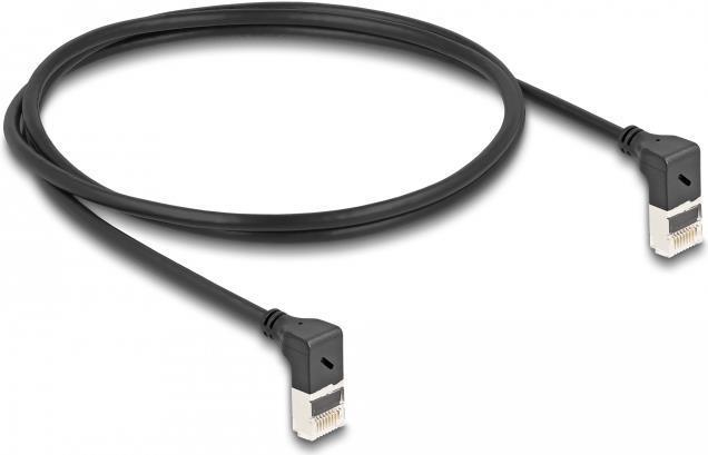 Delock Cavo di rete RJ45 Cat.6A S/FTP Slim 90Ã‚Â° verso il basso/angolato verso il basso 1 m