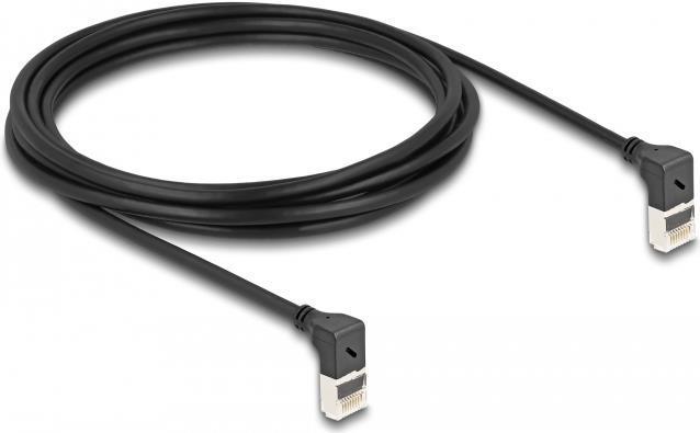 Delock Cavo di rete RJ45 Cat.6A S/FTP Slim 90Ã‚Â° verso il basso/angolato verso il basso 3 m