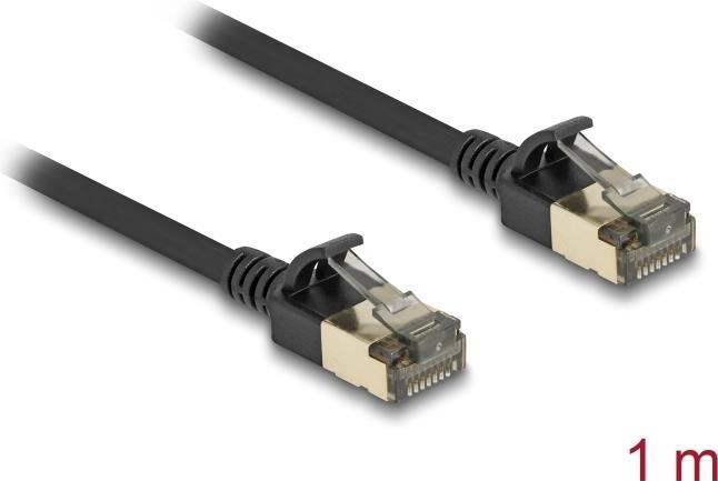 Delock Cavo di rete RJ45 Cat.8.1 F/FTP Slim Pro 1 m nero