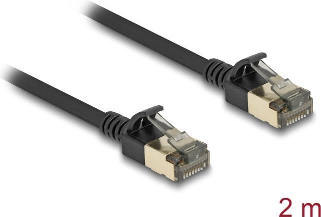 Delock Cavo di rete RJ45 Cat.8.1 F/FTP Slim Pro 2 m nero