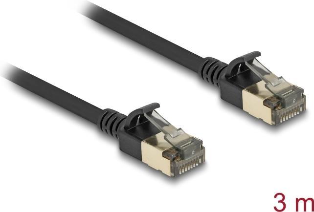 Delock Cavo di rete RJ45 Cat.8.1 F/FTP Slim Pro 3 m nero