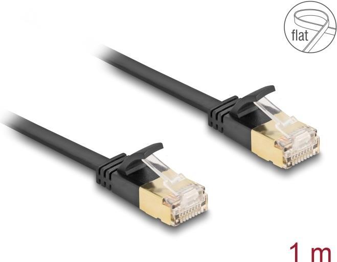 Delock Cavo di rete RJ45 Cat.6A da collegare U/FTP 1 m nero