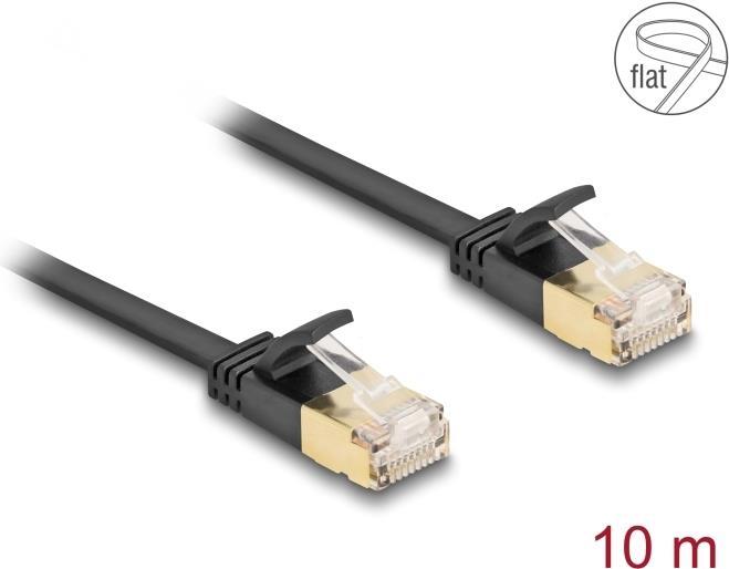 Delock Cavo di rete RJ45 Cat.6A da collegare U/FTP 10 m nero